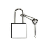 Sublimation blank Square Metal Padlock with Key